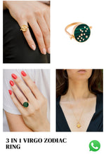 Load image into Gallery viewer, L’Atelier Nawbar 3 in 1 Zodiac Ring (can wear as ring or charm pendant)
