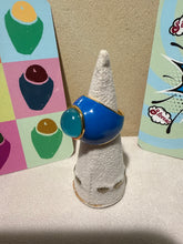 Load image into Gallery viewer, Oro del Borro BonBon Ring / handmade in Tuscany / Cerulean blue and Blue chalcedony
