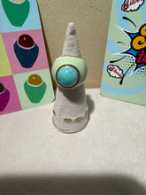 Load image into Gallery viewer, Oro del Borro BonBon Ring mint enamel with Amazonite gemstone “handmade in Tuscany “ please allow 3-4 weeks for delivery
