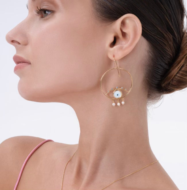Boho Eye Drop Earrings